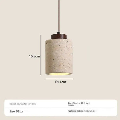 Japanese Travertine Stone Pendant Light - Decorbites