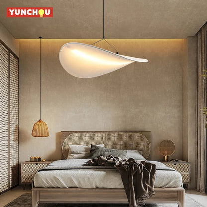 Japanese Wabi-Sabi Silk Tyvek Pendant Light - Decorbites