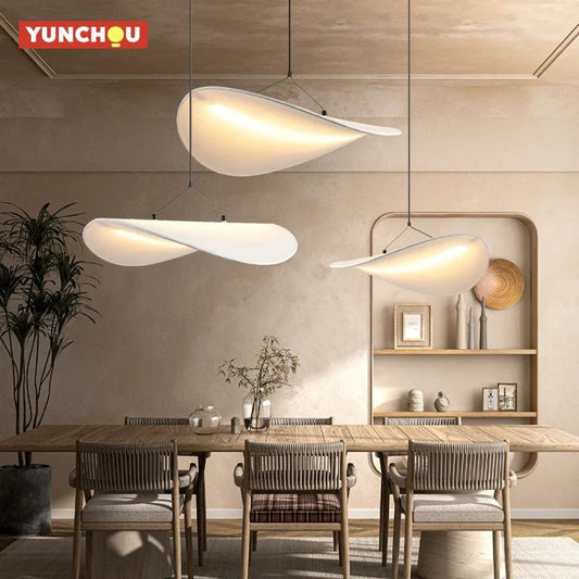 Japanese Wabi-Sabi Silk Tyvek Pendant Light - Decorbites