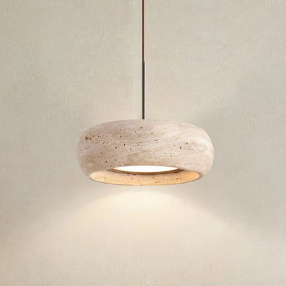 Japanese Wabi-Sabi Yellow Stone Pendant Light - Decorbites