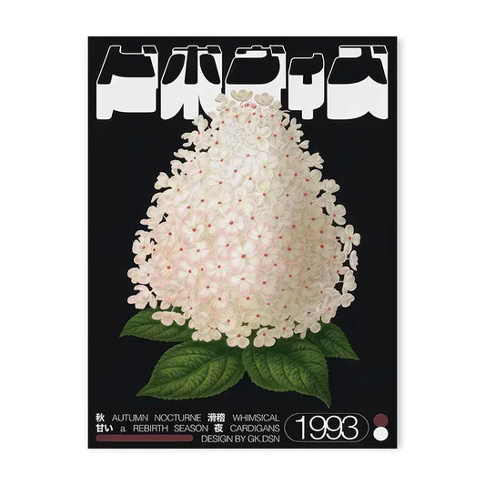 Japanese Wave Abstract Canvas Print Wall Art - 01 / 40x60cm No Frame - Posters