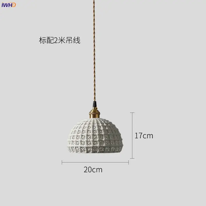 A white ceramic led pendant light with textured geometric pattern and brass hardware for dining room decorbites ceramic led