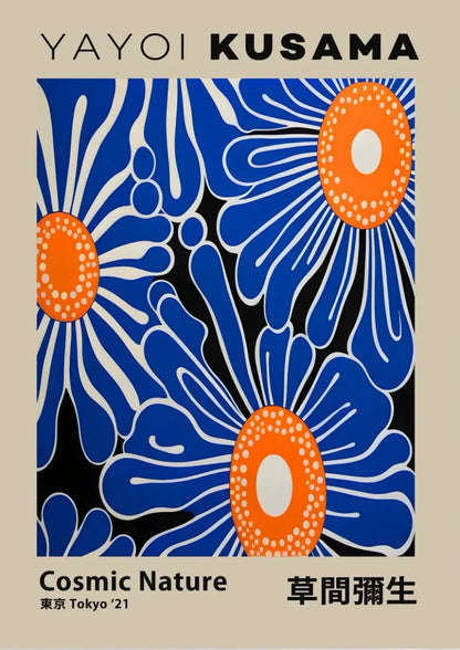 Japanese Yayoi Kusama Abstract Mountain Canvas Wall Art - Posters