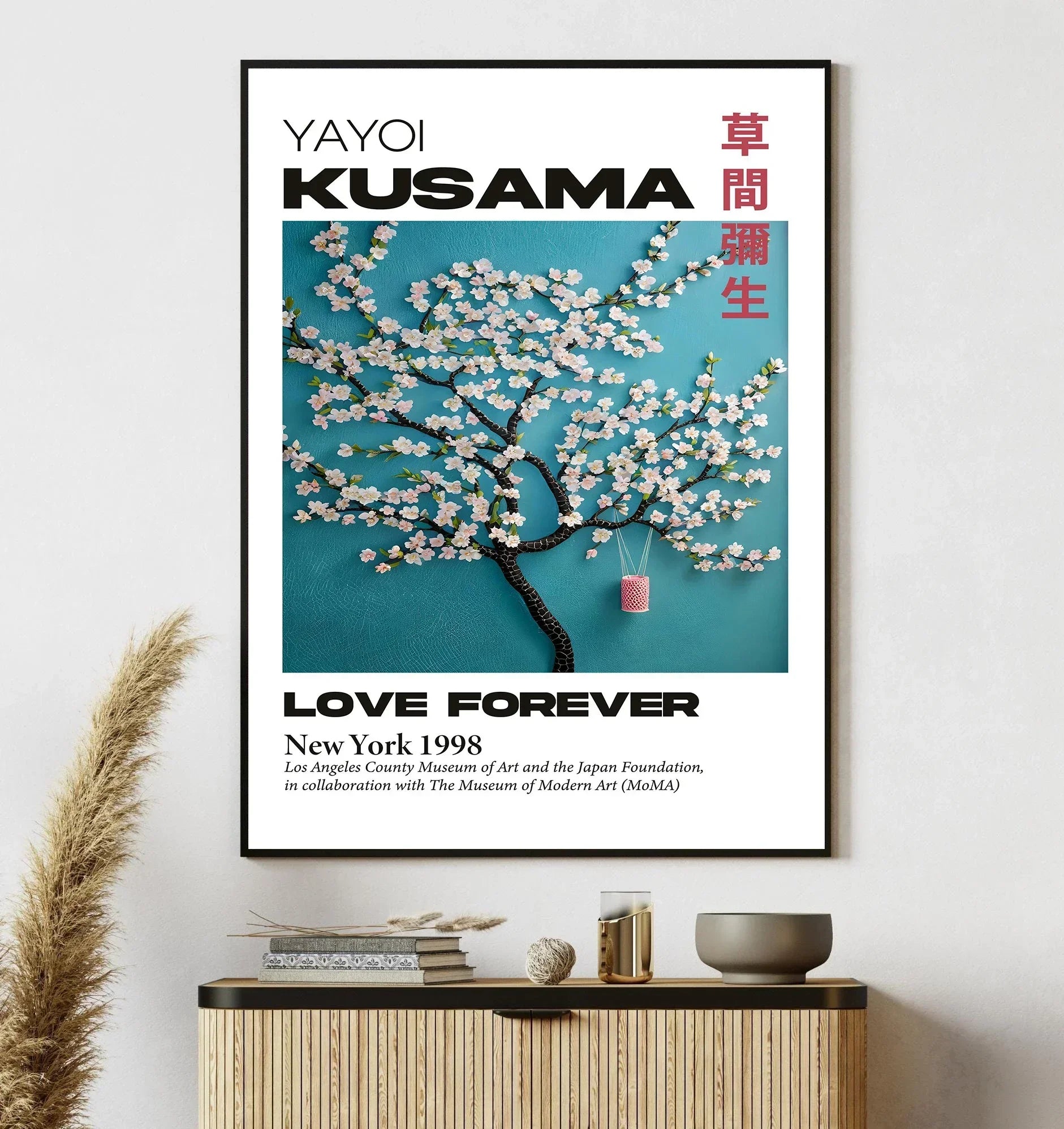 Japanese Yayoi Kusama Mountain Canvas Wall Art - Posters