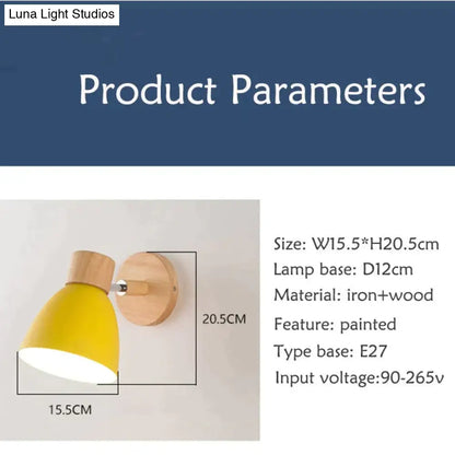 DecorBites™ Joan | Wooden Reading Wall Lamp