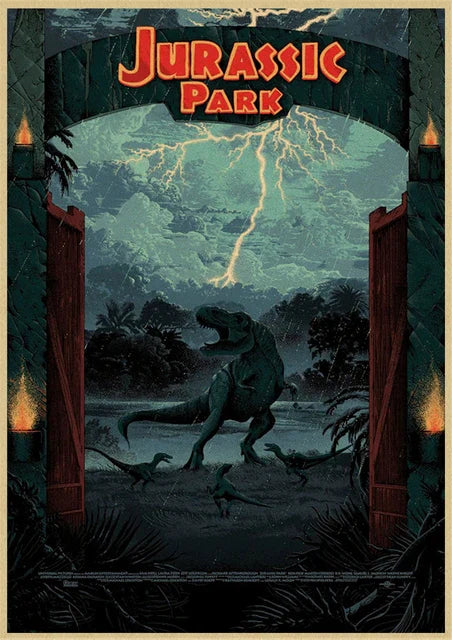Jurassic Park Dinosaur Canvas Wall Art - 18 / 50X70cm Unframed - Posters