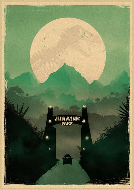 Jurassic Park Dinosaur Canvas Wall Art - 21 / 50X70cm Unframed - Posters