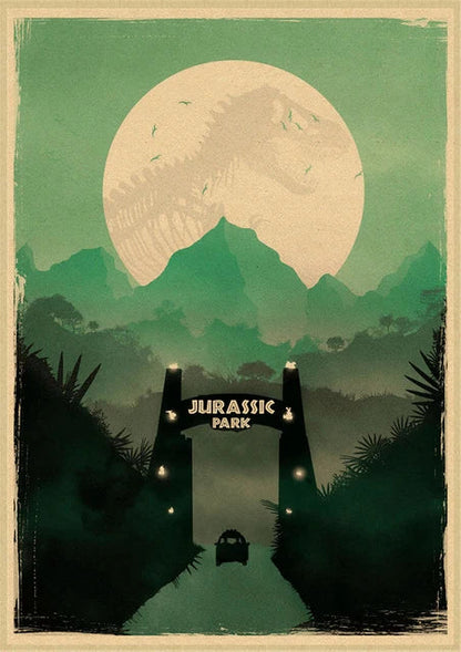 Jurassic Park Dinosaur Canvas Wall Art - 21 / 50X70cm Unframed - Posters