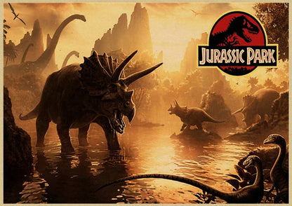 Jurassic Park Dinosaur Canvas Wall Art - 27 / 50X70cm Unframed - Posters