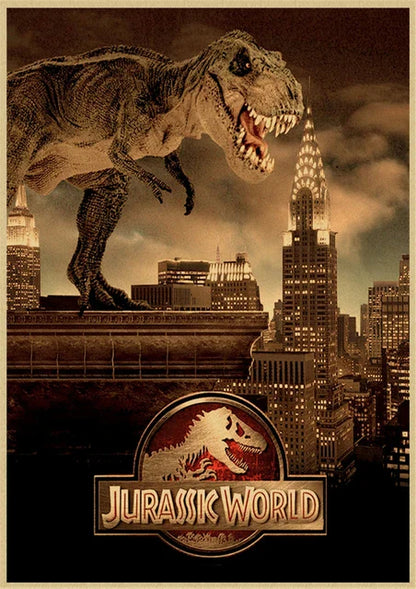 Jurassic Park Dinosaur Canvas Wall Art - 5 / 50X70cm Unframed - Posters