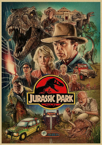 Jurassic Park Dinosaur Canvas Wall Art - 7 / 50X70cm Unframed - Posters