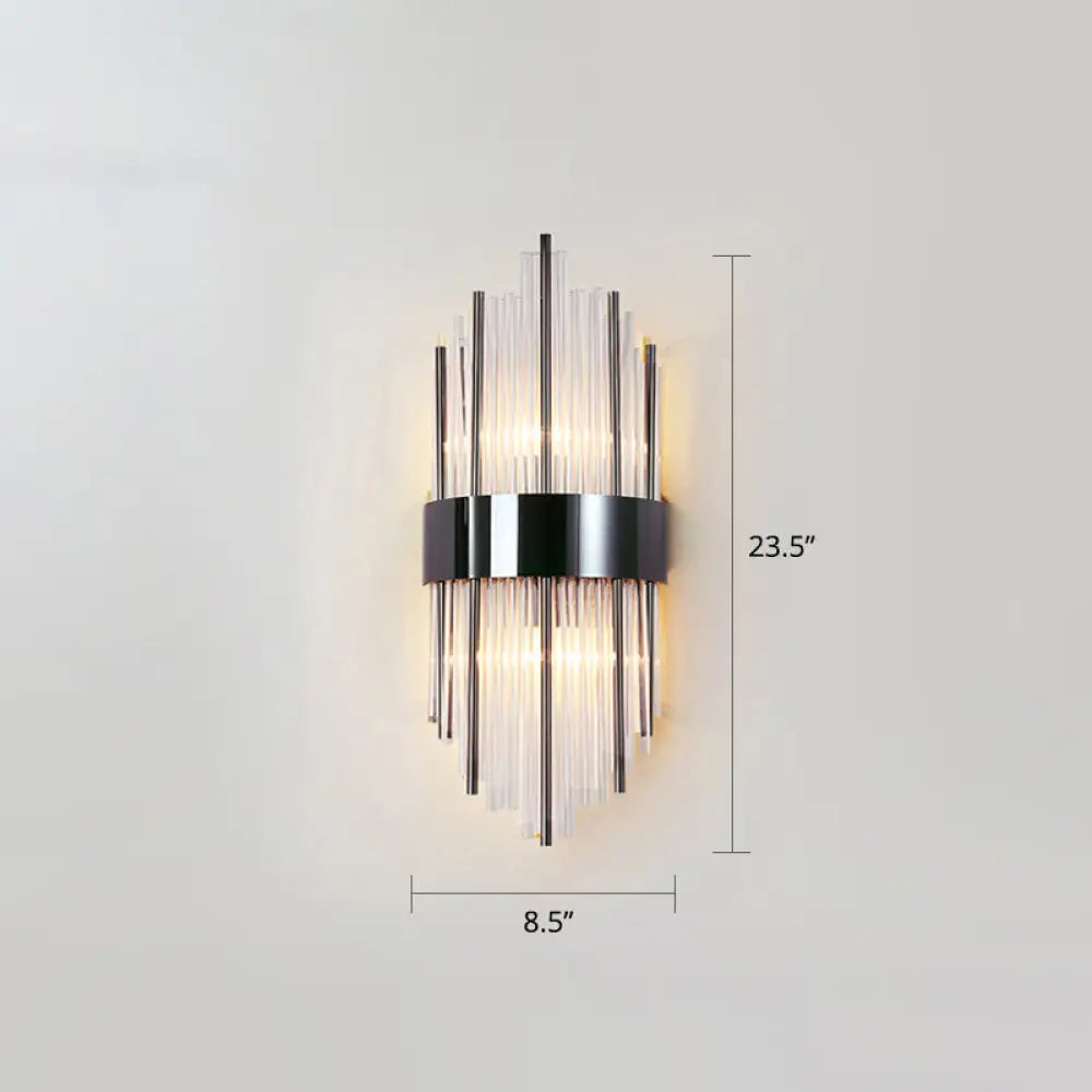 DecorBites™ K9 Crystal Wall Sconce Postmodern 2-Light for Living Room