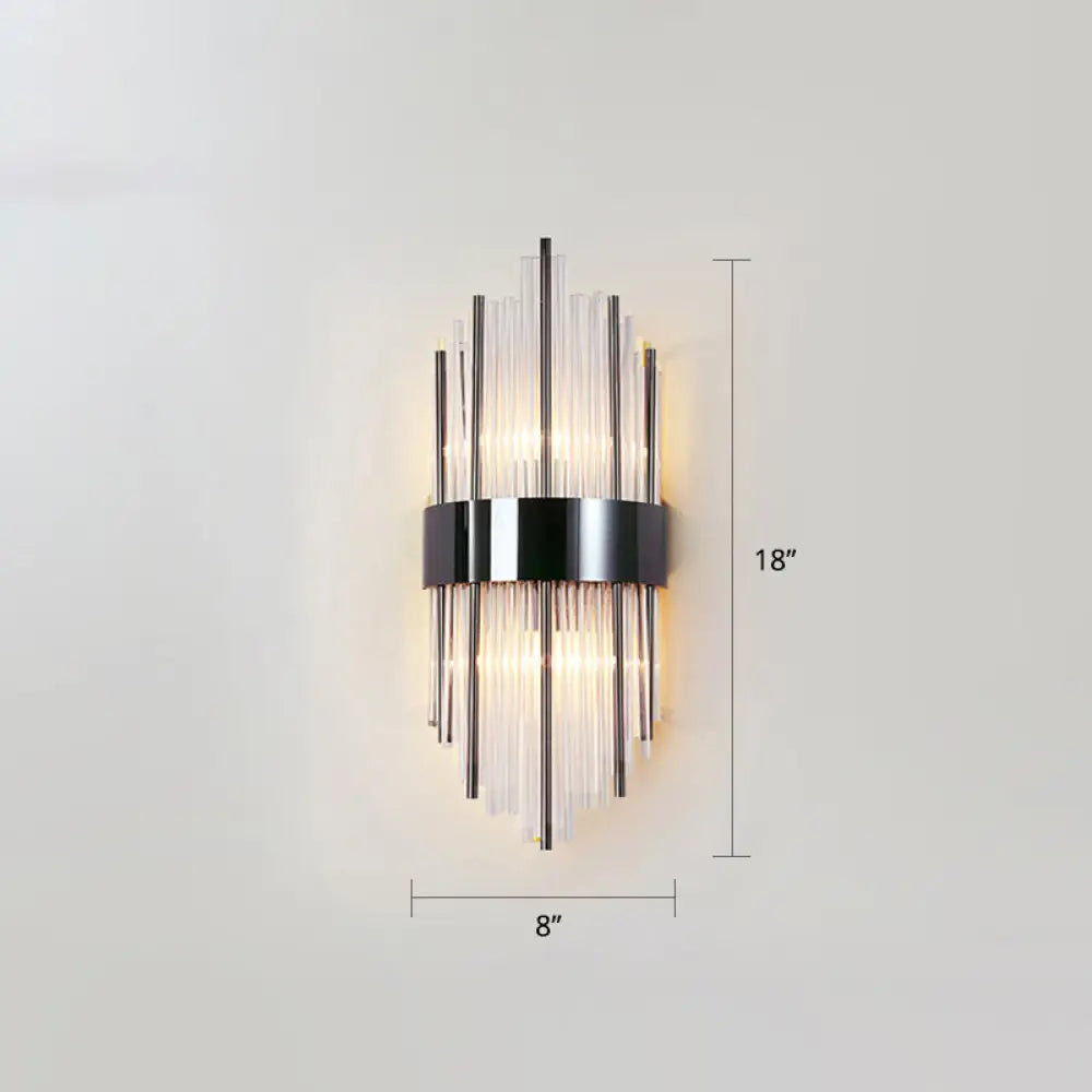DecorBites™ K9 Crystal Wall Sconce Postmodern 2-Light for Living Room