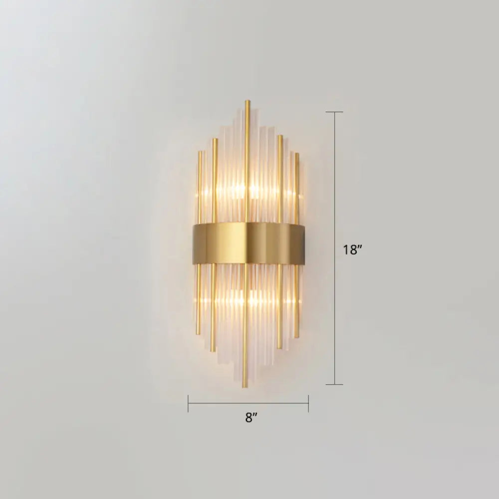DecorBites™ K9 Crystal Wall Sconce Postmodern 2-Light for Living Room