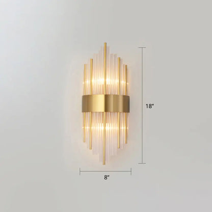 DecorBites™ K9 Crystal Wall Sconce Postmodern 2-Light for Living Room
