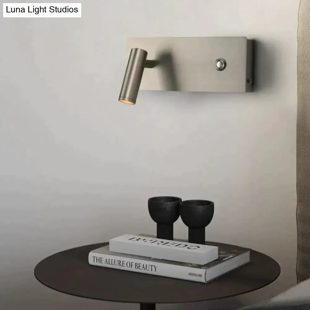 DecorBites™ Kane | Nickel LED Dimmable Reading Wall Light