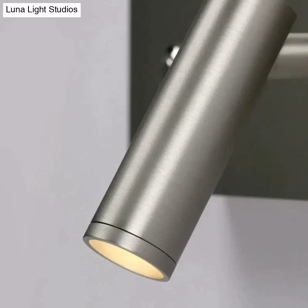 DecorBites™ Kane | Nickel LED Dimmable Reading Wall Light