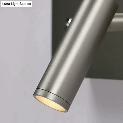 DecorBites™ Kane | Nickel LED Dimmable Reading Wall Light