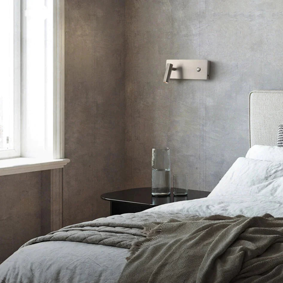 DecorBites™ Kane | Nickel LED Dimmable Reading Wall Light