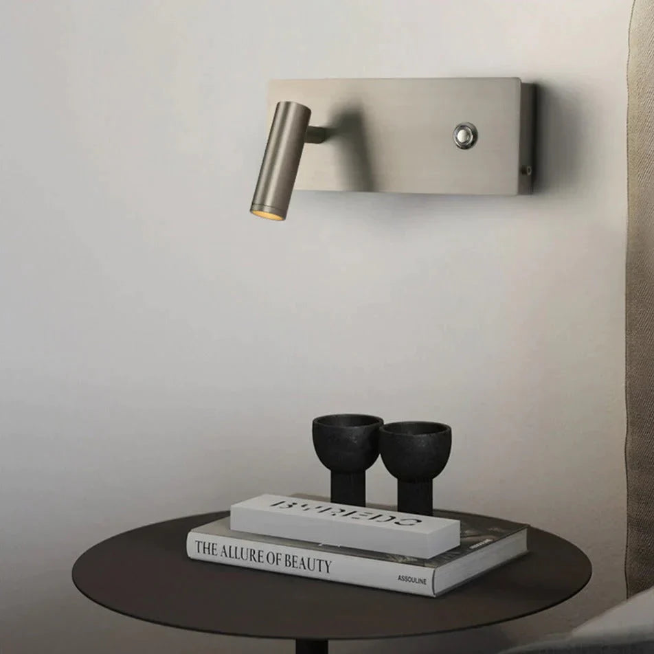 DecorBites™ Kane | Nickel LED Dimmable Reading Wall Light