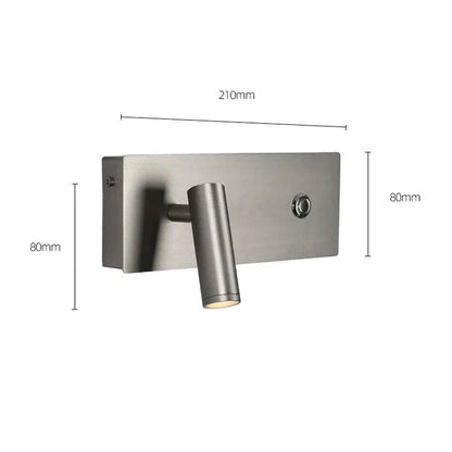 DecorBites™ Kane | Nickel LED Dimmable Reading Wall Light