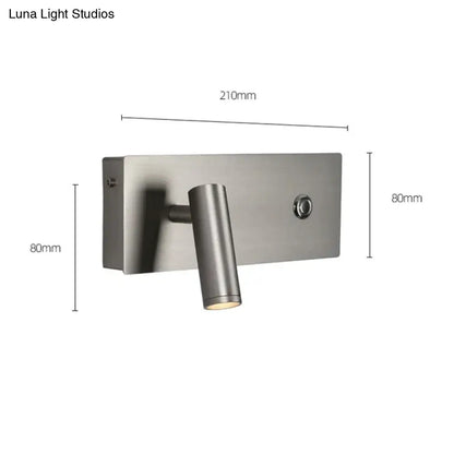 DecorBites™ Kane | Nickel LED Dimmable Reading Wall Light