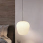 Katherine - Ribbed Cocoon Pendant Ceiling Light Post Modern Ribbed Glass 1 Light White Hanging Light