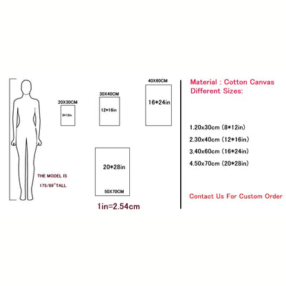 Kawaii Cat Anime Canvas Wall Art - Posters