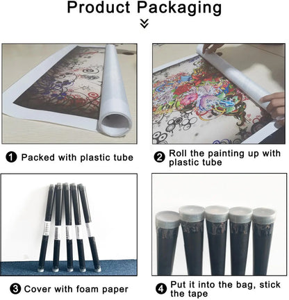 Kawaii Cat Anime Canvas Wall Art - Posters