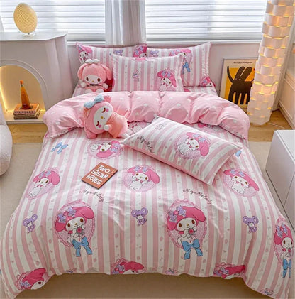 Kawaii Cinnamoroll Bedding Set - Cute Cartoon Dorm Decor