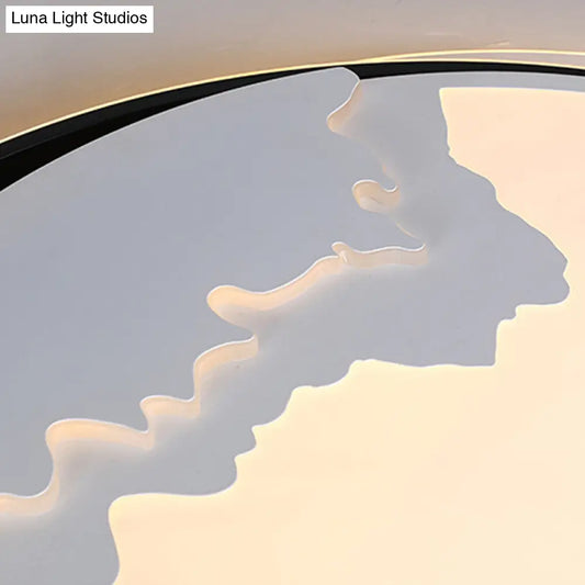 DecorBites™ DecorBites™ Kid Bedroom Mountain Sun LED Ceiling Light – Modern White Acrylic Ceiling Mount