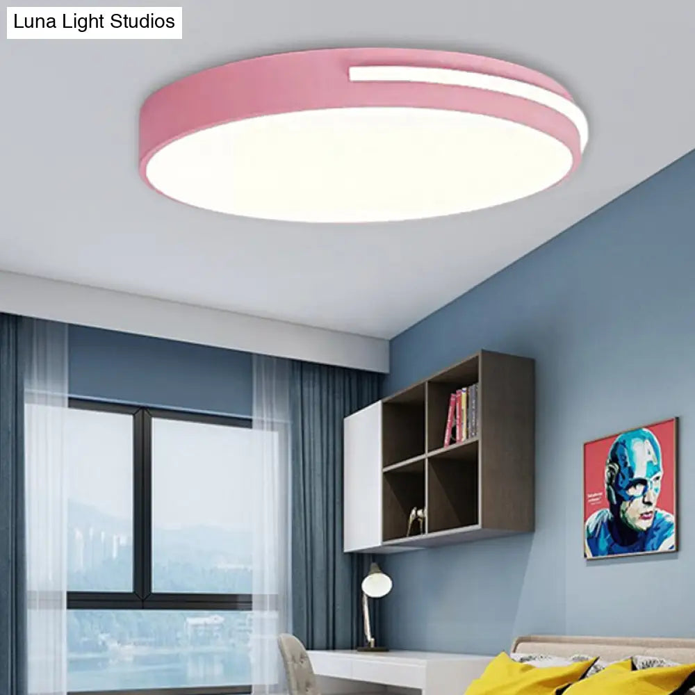 DecorBites™ DecorBites™ Kid Bedroom Nordic Acrylic Flush Mount Ceiling Lamp - Slim Round and Stylish