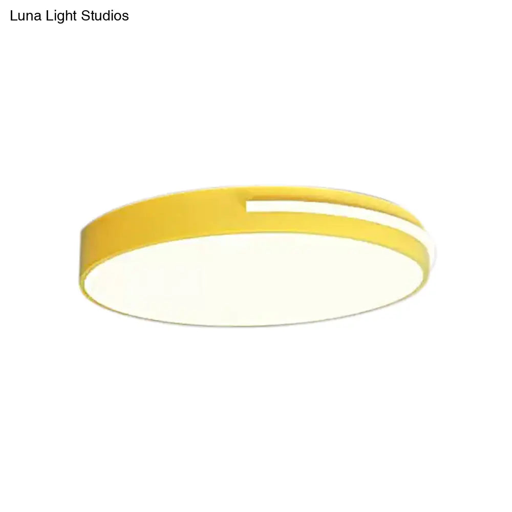 DecorBites™ DecorBites™ Kid Bedroom Nordic Acrylic Flush Mount Ceiling Lamp - Slim Round and Stylish