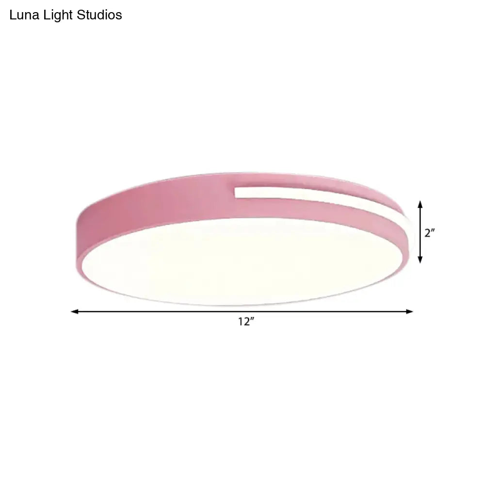 DecorBites™ DecorBites™ Kid Bedroom Nordic Acrylic Flush Mount Ceiling Lamp - Slim Round and Stylish