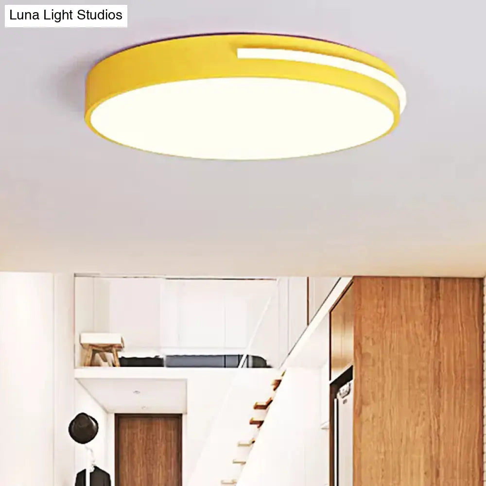 DecorBites™ DecorBites™ Kid Bedroom Nordic Acrylic Flush Mount Ceiling Lamp - Slim Round and Stylish