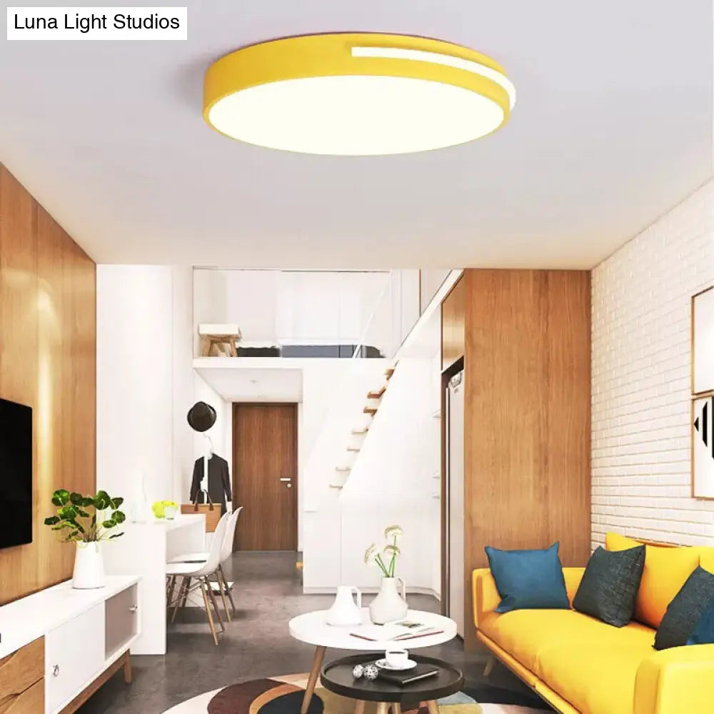 DecorBites™ DecorBites™ Kid Bedroom Nordic Acrylic Flush Mount Ceiling Lamp - Slim Round and Stylish