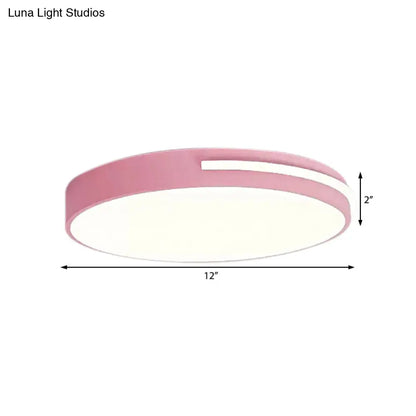 DecorBites™ DecorBites™ Kid Bedroom Nordic Acrylic Flush Mount Ceiling Lamp - Slim Round and Stylish