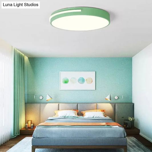 DecorBites™ DecorBites™ Kid Bedroom Nordic Acrylic Flush Mount Ceiling Lamp - Slim Round and Stylish