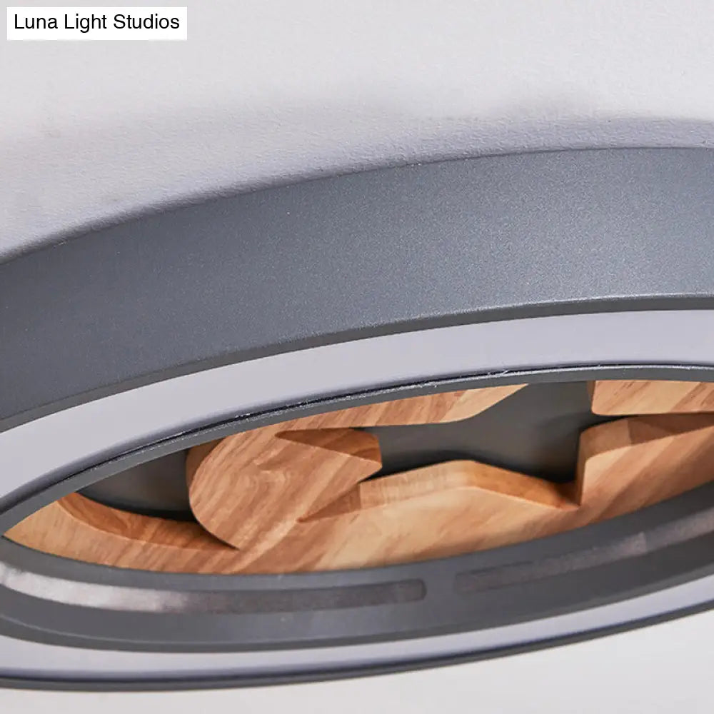 DecorBites™ DecorBites™ Kid's Acrylic Modern LED Ceiling Lamp – Slim Circle Design with Star Pattern – Ideal for Bedroom