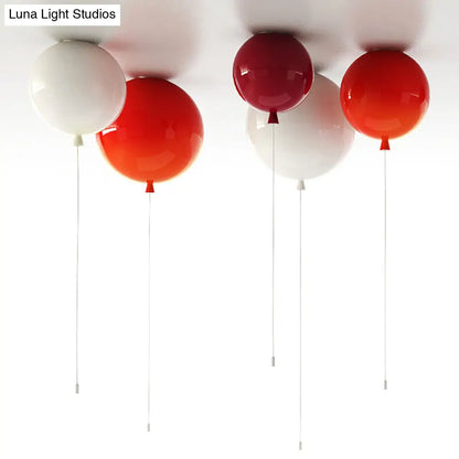 DecorBites™ DecorBites™ Kids Balloon Plastic Ceiling Light with Semi Mount and 1-Light Fixture