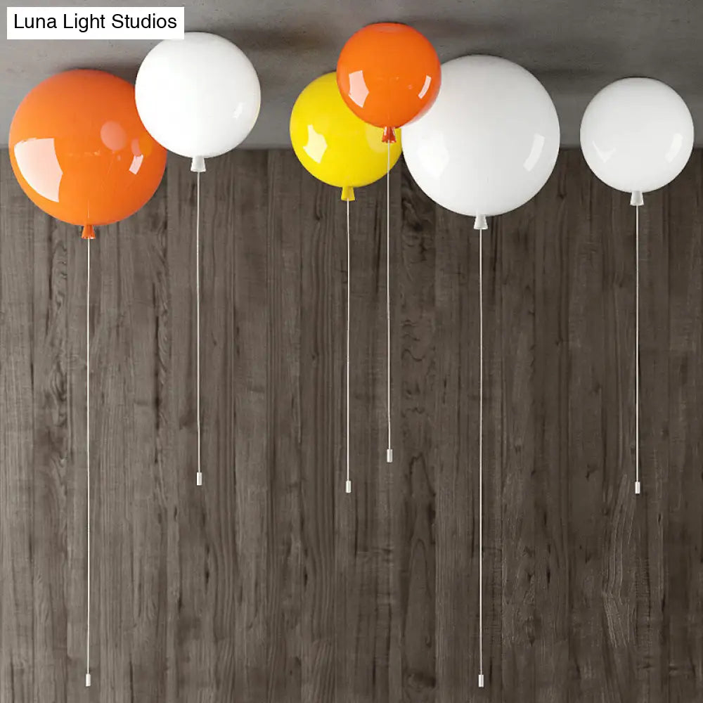 DecorBites™ DecorBites™ Kids Balloon Plastic Ceiling Light with Semi Mount and 1-Light Fixture