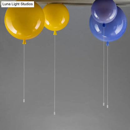 DecorBites™ DecorBites™ Kids Balloon Plastic Ceiling Light with Semi Mount and 1-Light Fixture
