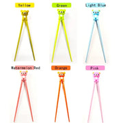 Colorful silicone kids bear panda chopsticks set in yellow green blue red orange and pink for dining training gift decorbites kids bear