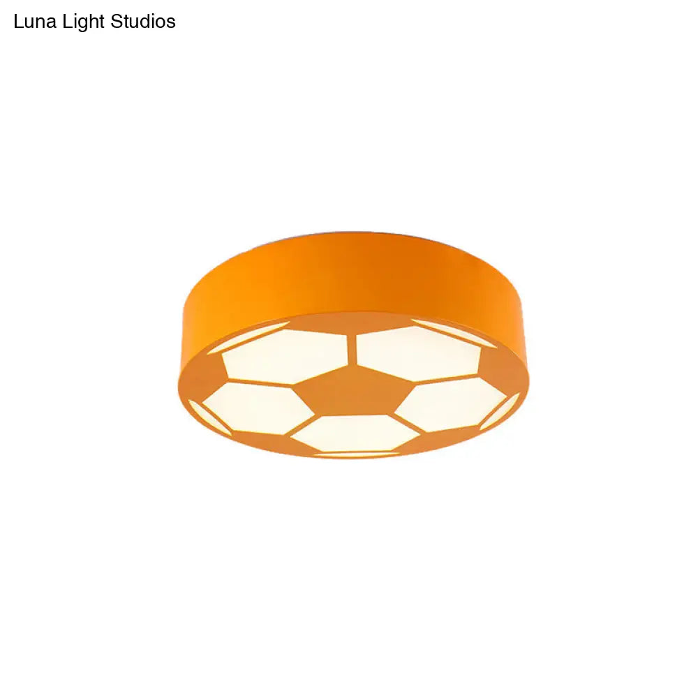 DecorBites™ DecorBites™ Kid's Bedroom Acrylic Flat Football Ceiling Mount Light - Sports Theme Ceiling Lamp