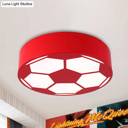 DecorBites™ DecorBites™ Kid's Bedroom Acrylic Flat Football Ceiling Mount Light - Sports Theme Ceiling Lamp
