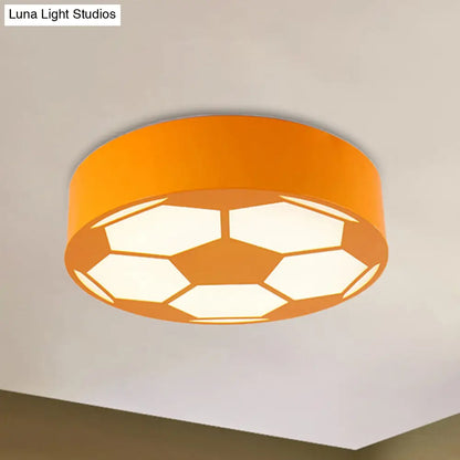 DecorBites™ DecorBites™ Kid's Bedroom Acrylic Flat Football Ceiling Mount Light - Sports Theme Ceiling Lamp