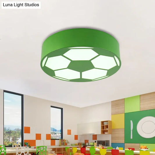 DecorBites™ DecorBites™ Kid's Bedroom Acrylic Flat Football Ceiling Mount Light - Sports Theme Ceiling Lamp