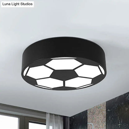 DecorBites™ DecorBites™ Kid's Bedroom Acrylic Flat Football Ceiling Mount Light - Sports Theme Ceiling Lamp