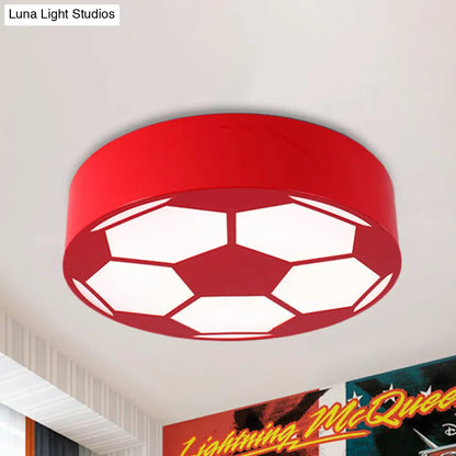 DecorBites™ DecorBites™ Kid's Bedroom Acrylic Flat Football Ceiling Mount Light - Sports Theme Ceiling Lamp