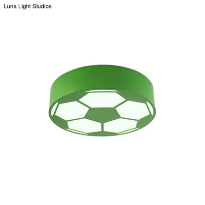 DecorBites™ DecorBites™ Kid's Bedroom Acrylic Flat Football Ceiling Mount Light - Sports Theme Ceiling Lamp